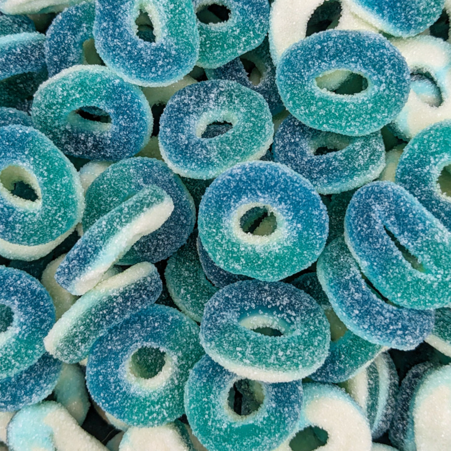 Fizzy Blue Raspberry Rings (200g)